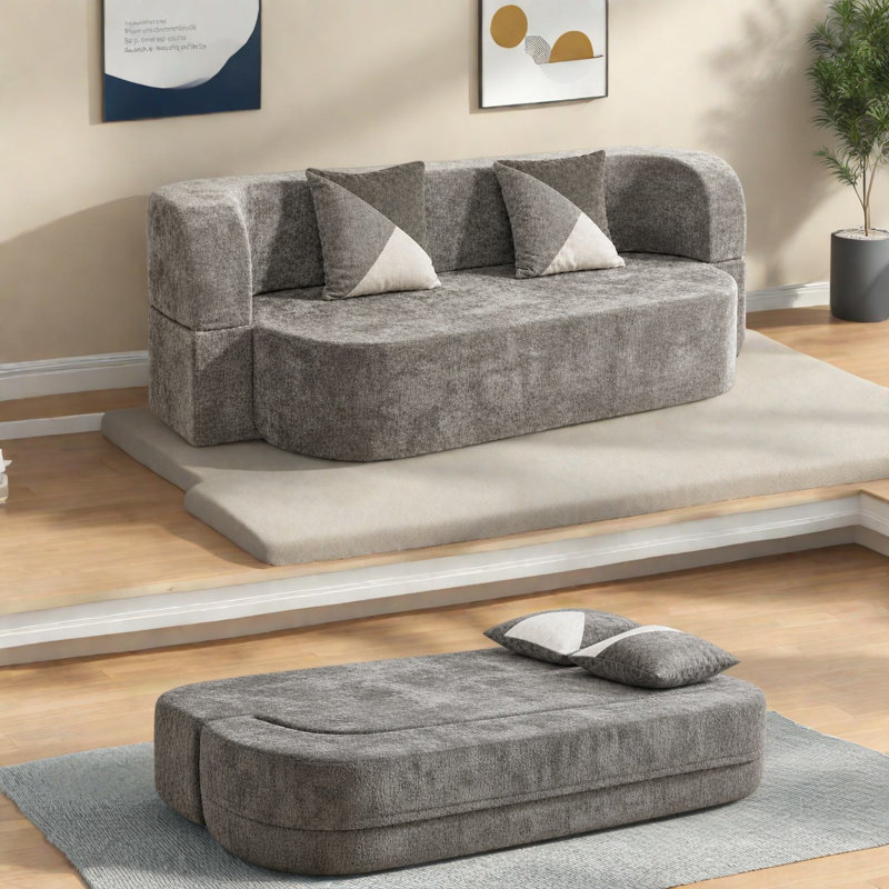 Canapés convertibles à compression, canapé-lit moderne moelleux de 78,74 pouces pour la maison