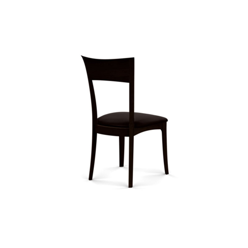 Ingrid Upholstered Dining Chair, Smoke Cherry, Ebony Leather