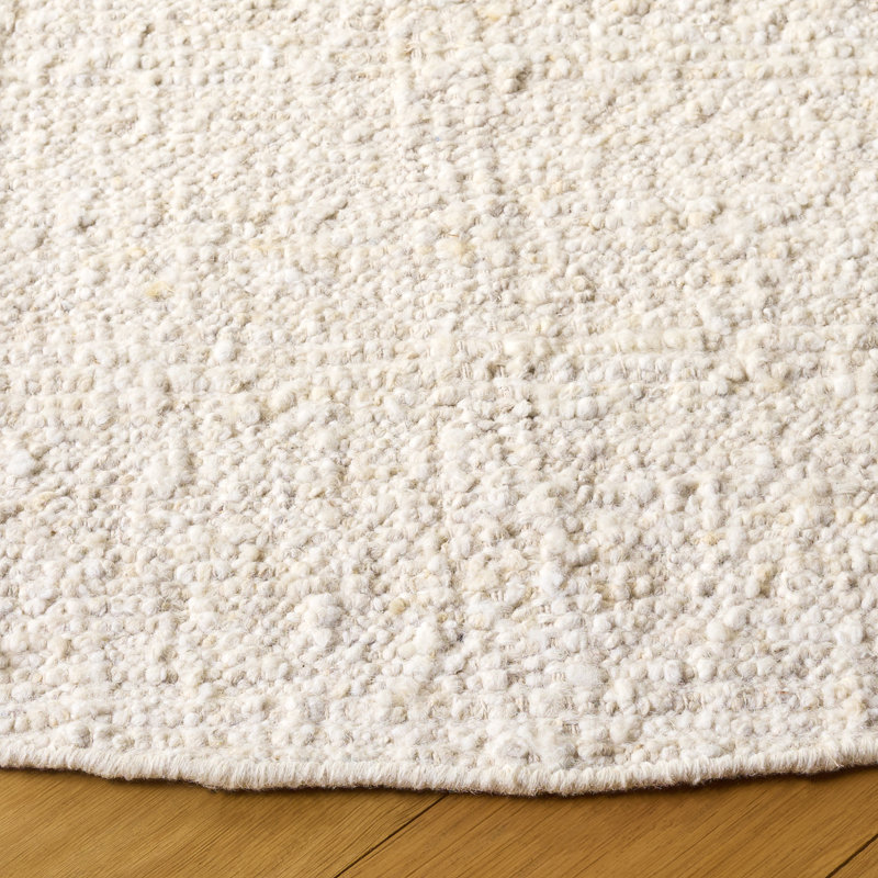 Manhattan Hand Woven Wool;Cotton Solid Color Rug, Round 6'