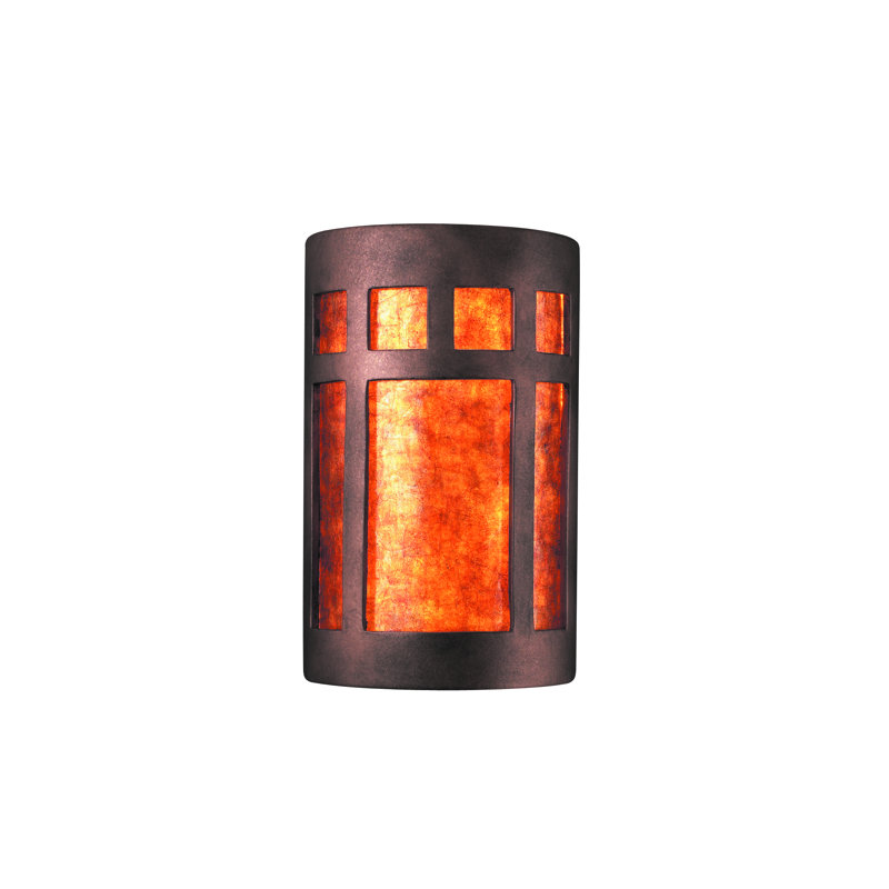 Armance Ceramic Flush Mounted Sconce, Tierra Red Slate, MICA