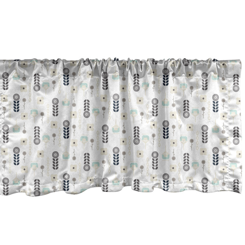 Cantonnière Ambesonne, lot de 2 floral 92261, L 42 po x L 12 po