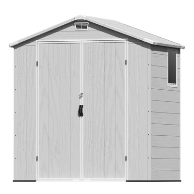 6 Ft. W X 4 Ft. D Resin Outdoor Storage Shed, Weather-Resistant Outdoor Storage With Reinforced Design
