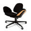 Fauteuil ergonomique pivotant à pieds croisés, fauteuil de méditation à hauteur réglable avec support pour le dos, chaise de bureau / maison