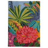 Captiva Handmade Tufted Wool Green/Red/Blue Area Rug