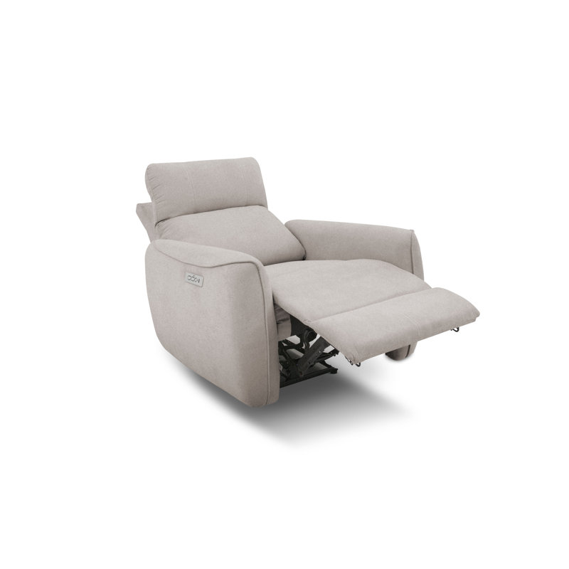 Sealy Wakely Motion Recliner with Power Headrest and USB Port, White