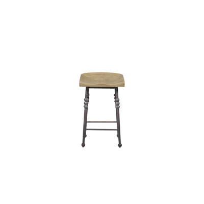 Fernleigh Counter Height Saddle Stool with Hickory Veneers