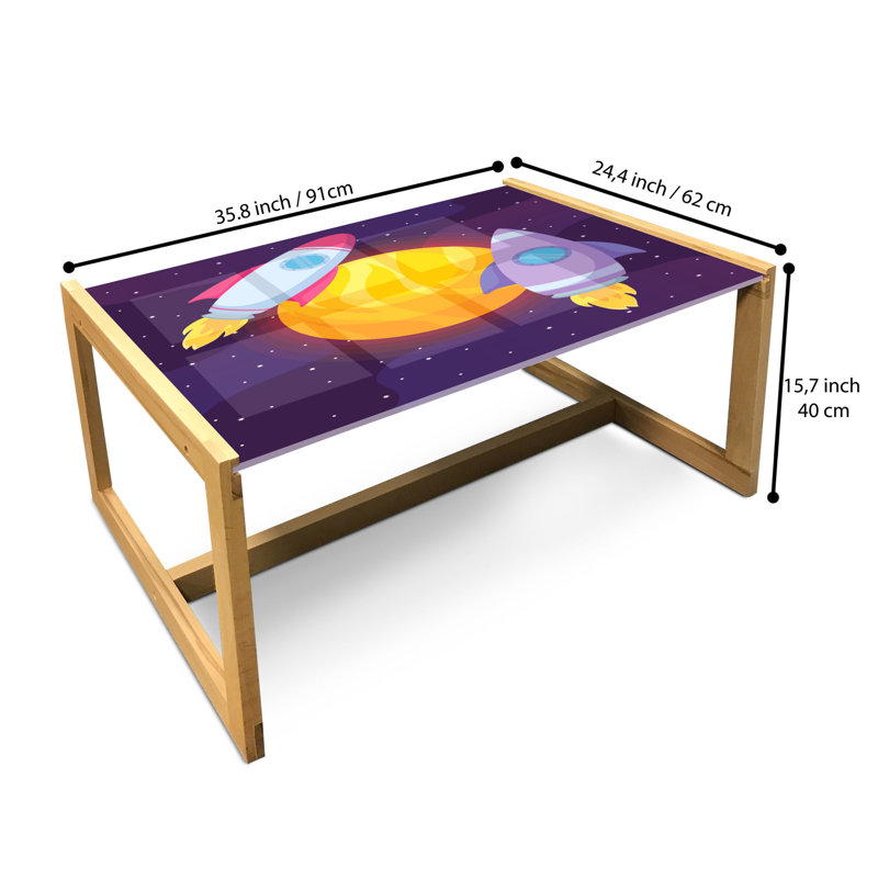 Jackelynn Trestle Coffee Table, 40cm H x 91cm W x 62cm D