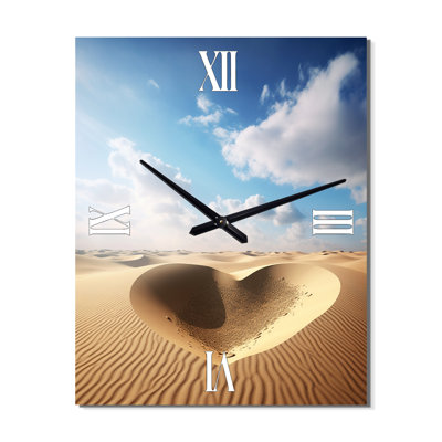 The Heart Of The Desert - Beach Modern Wall Clock