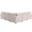 Canapé modulaire rembourré avec revêtement amovible. Canapé 6 places en U pour appartement. Spacieux. Fabrication en contreplaqué de bois massif. Revêtement en tissu. Coussins en coton Pp. 18,9 po de hauteur. Beige L 100,4 po x