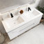 Ensemble de meuble-lavabo double 60 po avec plateau en résine 60 po