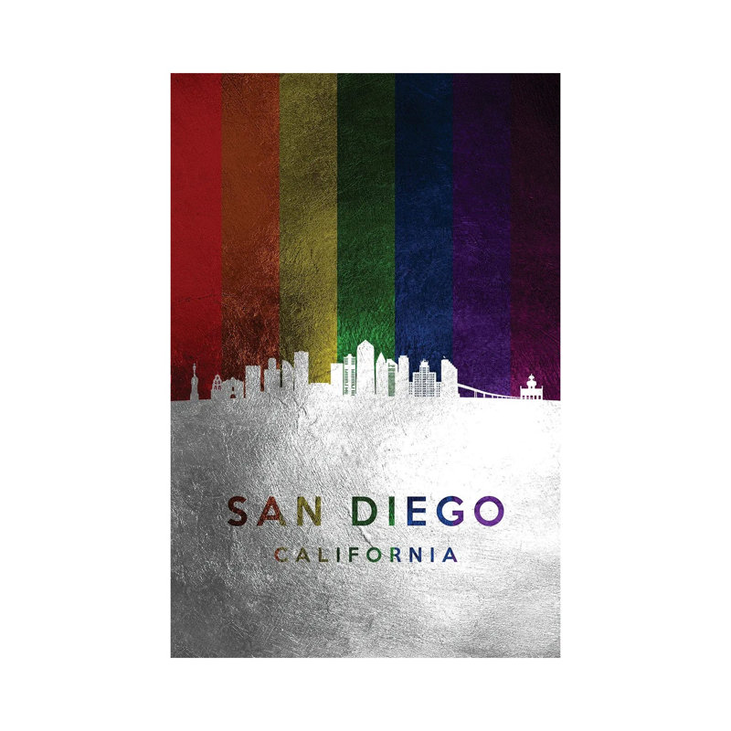 San Diego California Spectrum California by Adrian Baldovino - Wrapped Canvas Print, 66.04 cm H x 45.72 cm W x 3.175 cm D