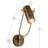 Ruehl 15-inch Swing Arm Wall Sconce in Lacquered Bronze with Lacquered Brass Accents-126562307