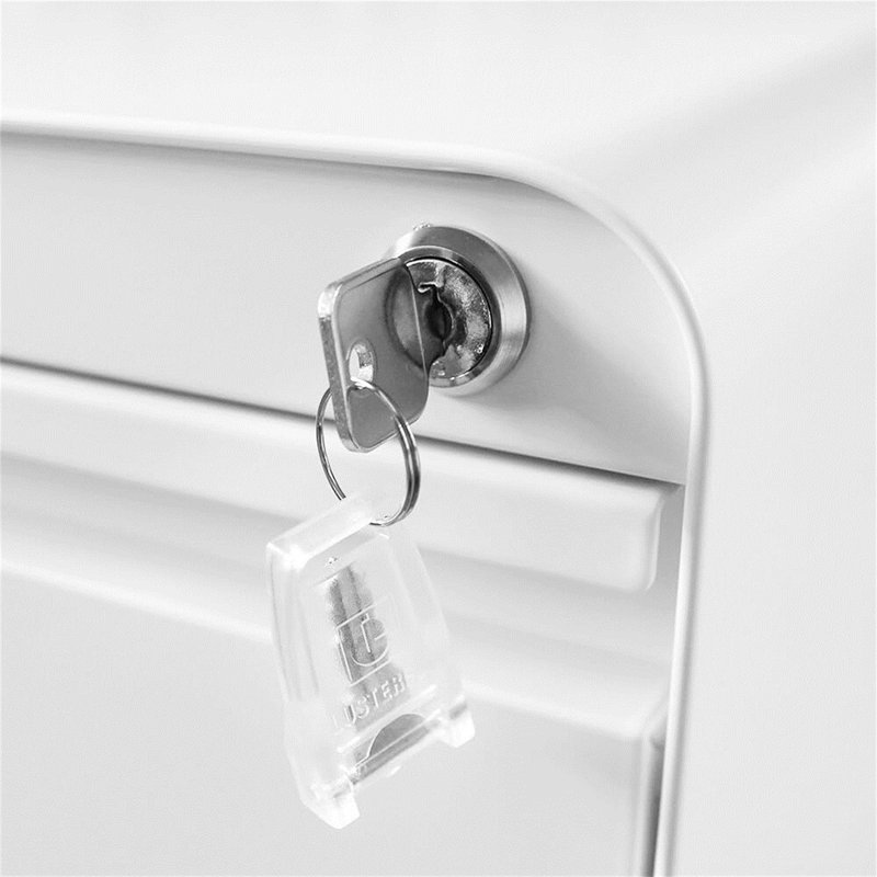 40cm Wide 3 -Drawer Mobile File Cabinet, White