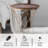 Amija Black With Natural Wood Side Table