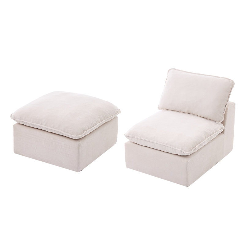 Canapé modulaire compressé, Beige