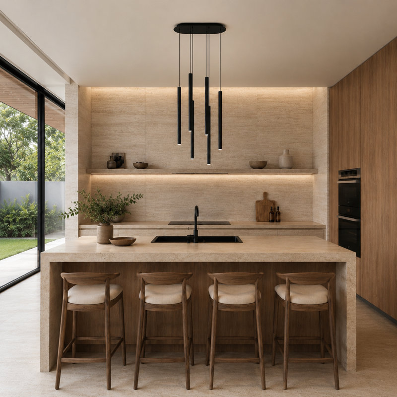 Baileyton 6 - Light Cluster Pendant, Black