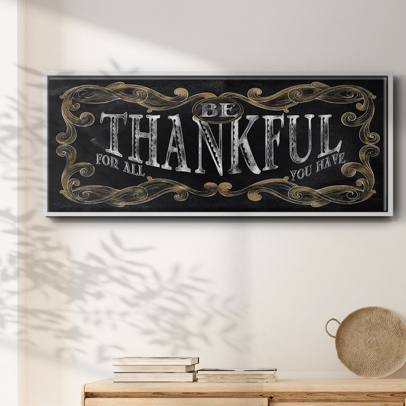 Be Thankful- Framed Canvas