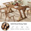 Solid Wood Dining Table, 160cm Farmhouse Kitchen Table for 4-6 People