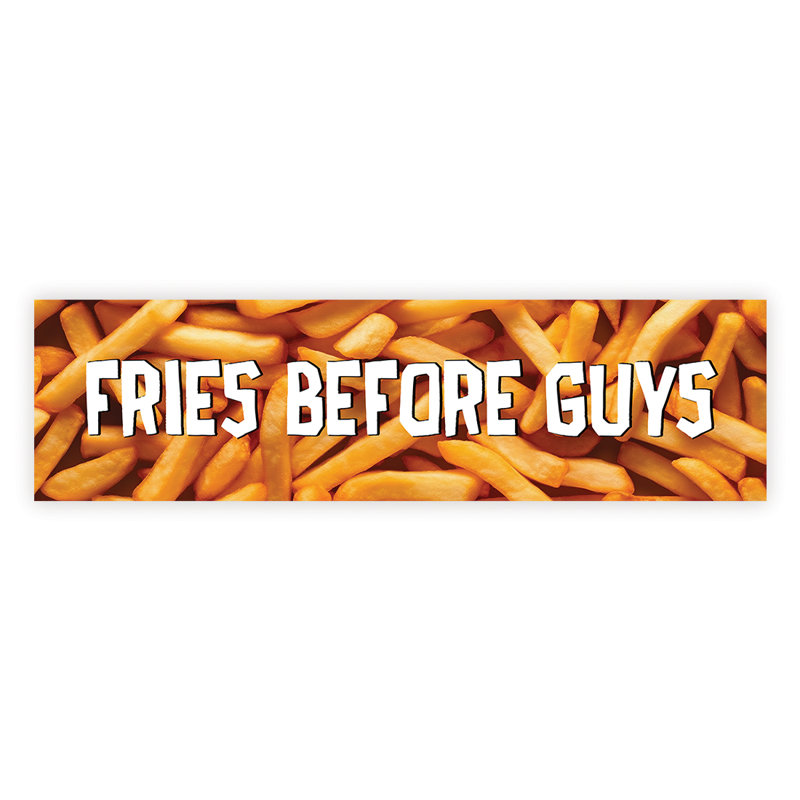 Galentines Day Decorations Banner, Fries Before Guys | Funny & Sarcastic Anti-Valentine's Day Decor