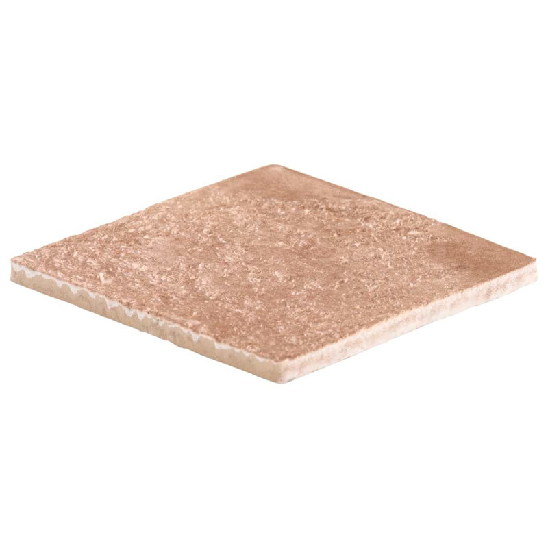 Navari 5X5 Textured Matte Ceramic Tile, Teracotta