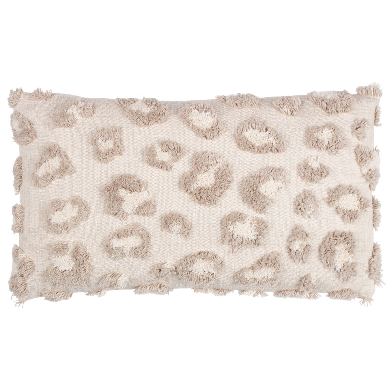 Animal Print Rectangular Cushion, Natural
