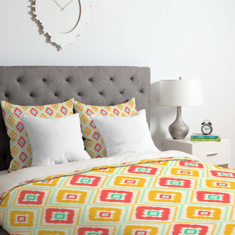 Jacqueline Maldonado Polyester Geometric Shapes Duvet Cover, Twin/Twin XL Duvet Cover + 1 Standard Sham