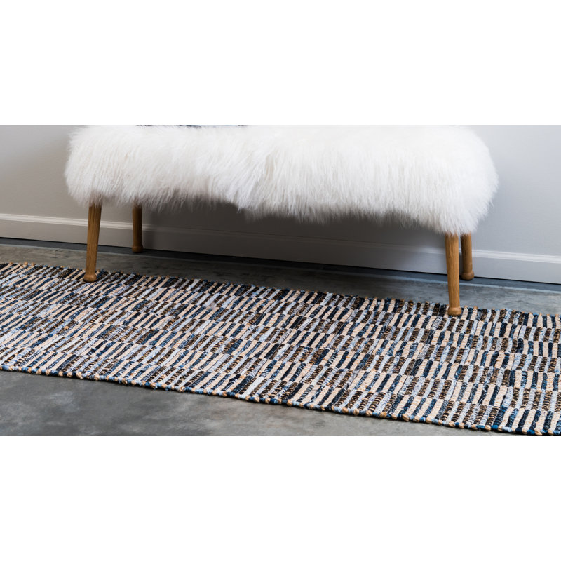 Cepeda Checkered Indoor Rug, Table Runner 1'2" x 8'