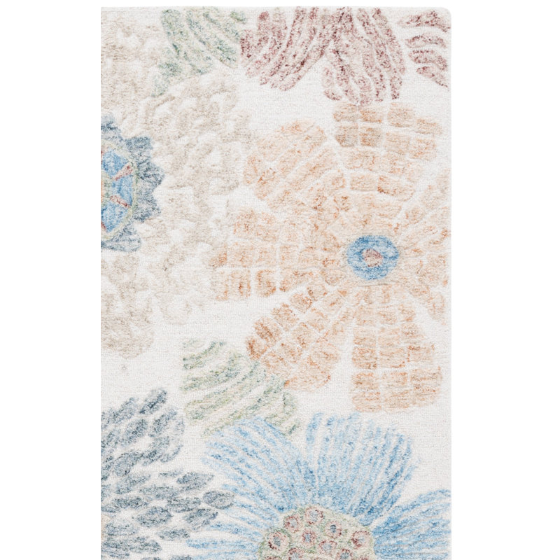 Jardin 466 Hand Tufted 80% Wool; 20% Cotton Floral Rug, Runner 2'3" x 8'