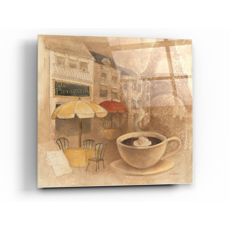 «Café de Paris II» par Albena Hristova, art mural en verre acrylique, H 36 po x l 36 po x P 0,2 po
