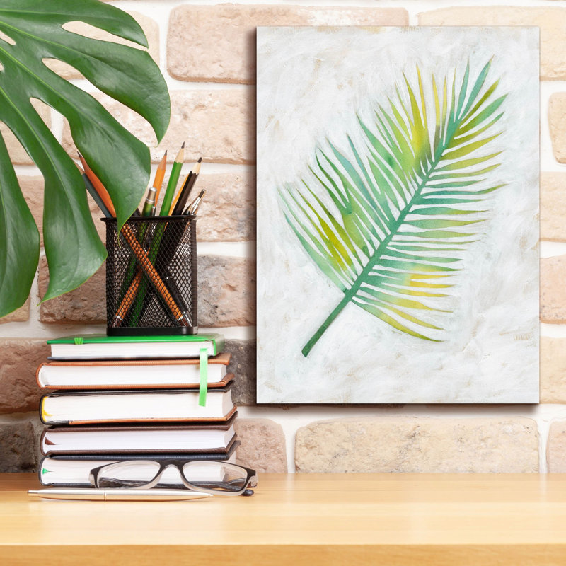  «Ocean Side Palms 4» par Chariklia Zarris, art mural sur toile, 12 po x 16 po