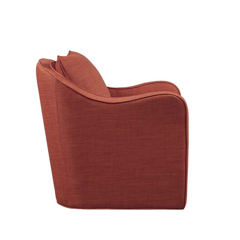 Logan 360-Degree Swivel Chair, Red Polyester