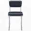 Chaises d'appoint noires et chromées (ensemble de 2)