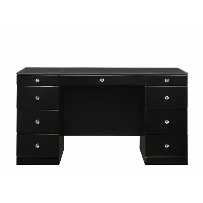 Meuble-lavabo 1 pièce 1 pièce Glam, Noir