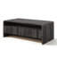 Table basse moderne avec 2 tiroirs et rangement ouvert Dulane, noir-246468172