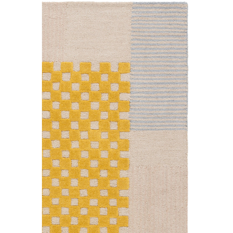Genre 207 Checkered Hand Tufted 85% Wool; 15% Cotton Geometric Shapes Rug, Rectangle 8' x 10'