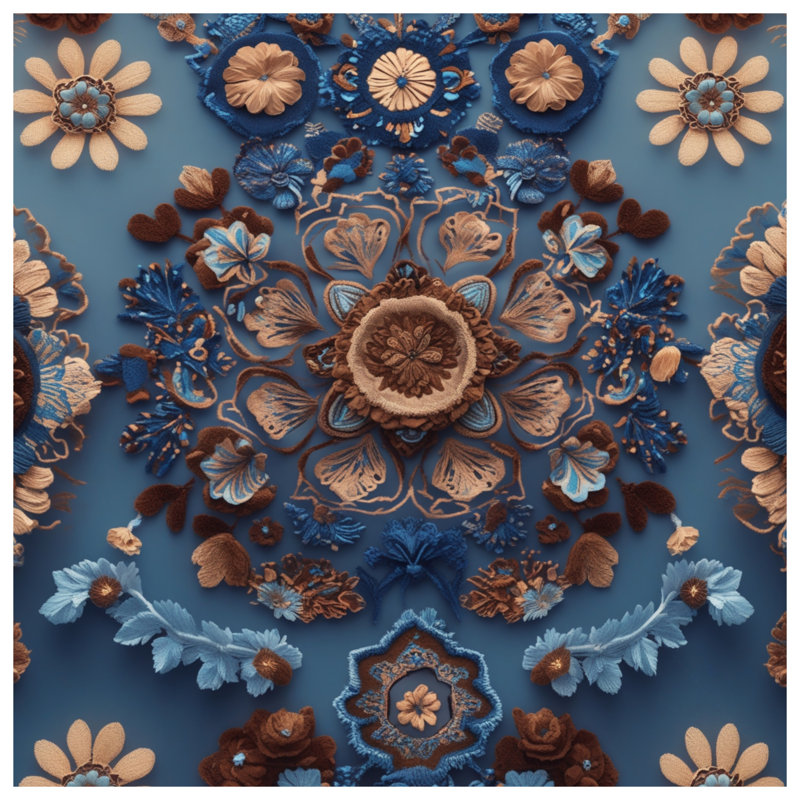Coussins décoratifs à double face à broderies florales complexes, 16 po x 16 po