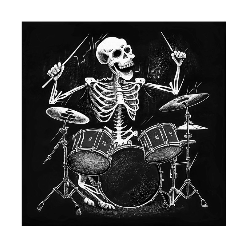 Sasha Skeleton II Canvas Art, 18'' H x 18'' W