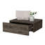 Table de chevet flottante Space brun foncé avec tiroir généreux pour la chambre à coucher-371524010