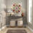 Metal Wire Sunburst Multi Colored Wall Decor with Square Shaped Accents