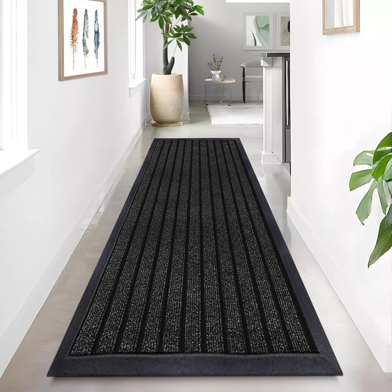 Non-Slip Indoor Doormat, 50cm W x 80cm L, Black