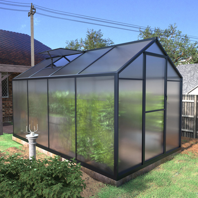 Greenhouse Multiple Sizes, Gray, 6' W X 8' D
