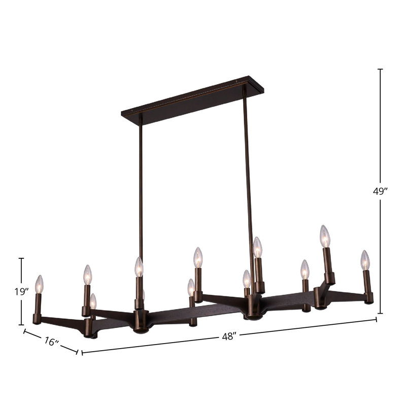 Luminaire suspendu vintage en bronze Tono 12 LT Kalco