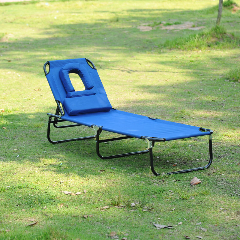 Caillo 75" Long Reclining Single Chaise, Blue