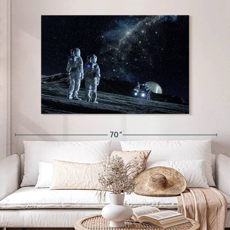Oberle Lunar Base Astronauts, 34" H x 51" W