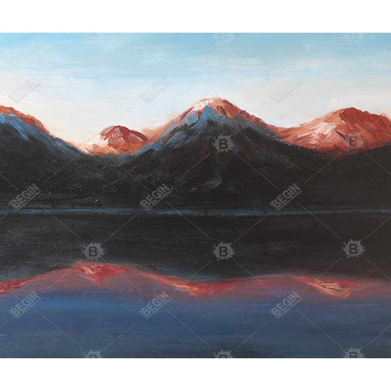 Contemporary Mountains Landscape King Duvet Cover - Home Decor