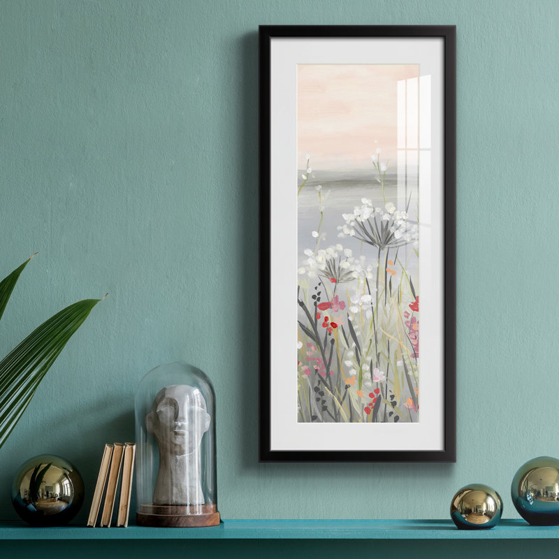 Peinture sur papier encadrée, Noir