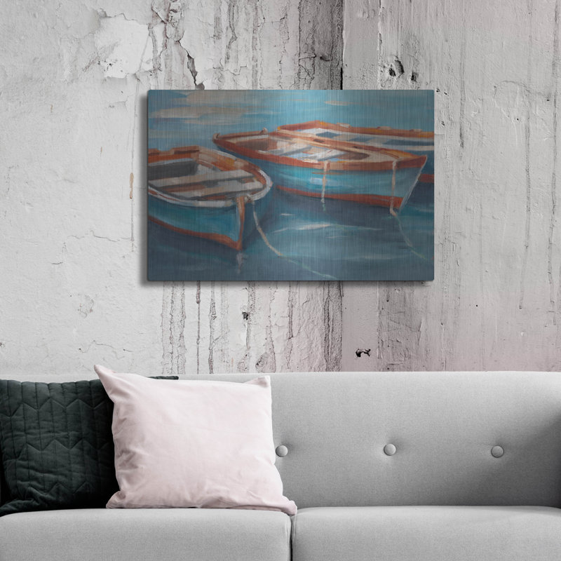 «Tethered Row Boats II» par Ethan Harper, H 24 po x l 36 po
