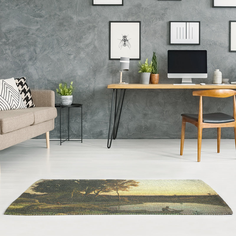 Tapis vert Lake and Boatman Chenille, Rectangle 3 pi x 5 pi