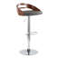 Tabouret de bar pivotant réglable Mid-Century moderne et revêtement en similicuir-1649522943