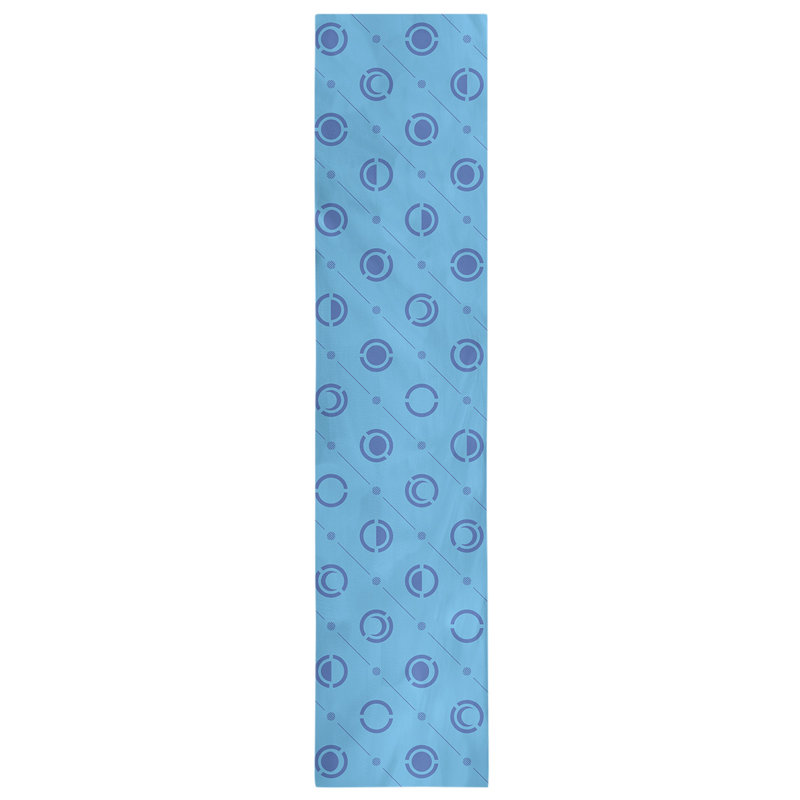 Classic Moon Phases Table Runner, 16" x 72", Light Teal/Navy Blue